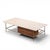 Brown Paul McCobb for Calvin Mid Century Travertine and Brass Coffee Table For Sale - Image 8 of 9