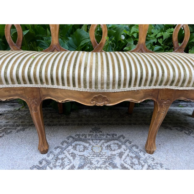 1800’s French Settee Loveseat Sofa Antique For Sale - Image 4 of 7