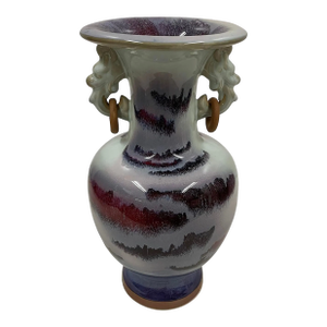 Mid 20th-Century Chinese Jun Ware Fambe Glaze Landscaping Porcelain Vase