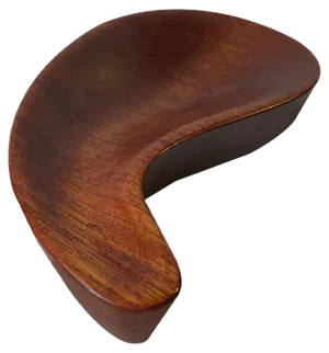 Mid-Century Kidney-Shaped Teak Bowl, 1960s