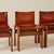 Afra & Tobia Scarpa Cognac Colored "Monk" Leather Dining Chairs for Molteni 1974 - Set of 6 For Sale - Image 13 of 15