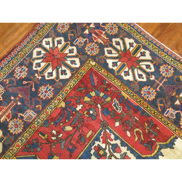 Tribal Antique Bakhtiari Rug For Sale - Image 4 of 18