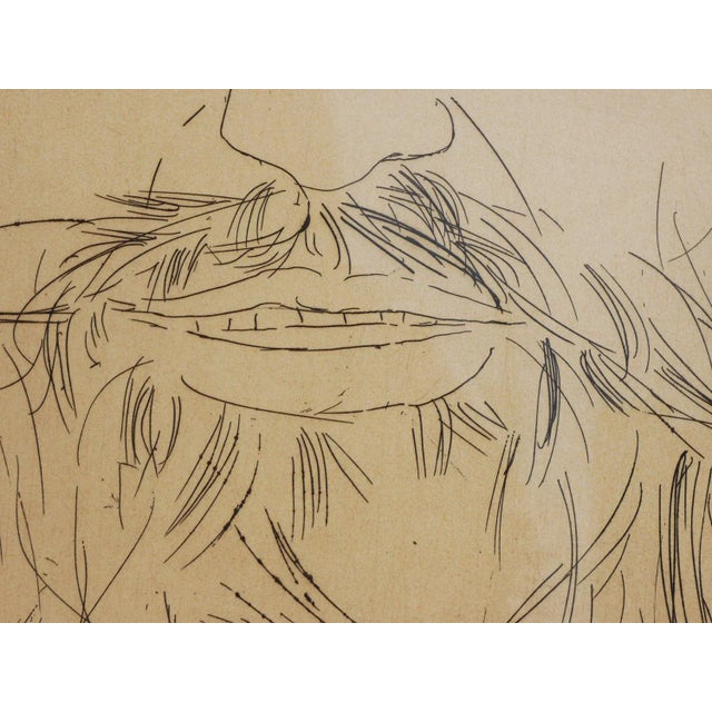 20th Century "Omaggio a Michelangelo" Monochromatic Abstract Figurative Etching Ed 98/200 by Giacomo Manzù For Sale - Image 10 of 13