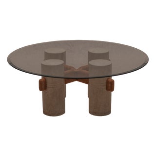 German Brutalist Travertine Coffee Table, 1970s For Sale
