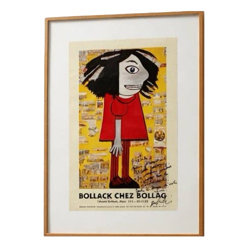 Framed Chez Bollag Exhibition Poster after Céleste Bollack, Zurich, 2002 For Sale