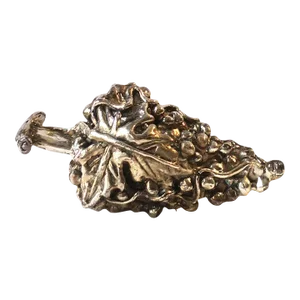 Sterling Silver Wine Bottle Stopper Bunch of Grapes