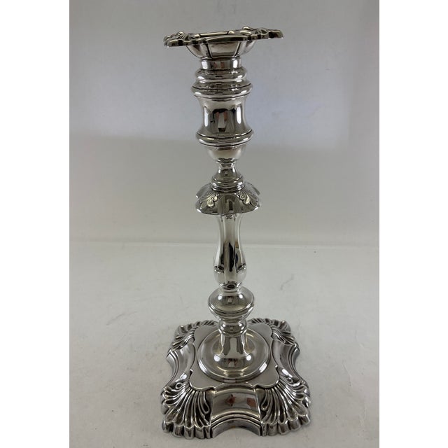 Exquisite & Rare Silver Candlestick by James Dixon & Sons. For Sale - Image 13 of 18