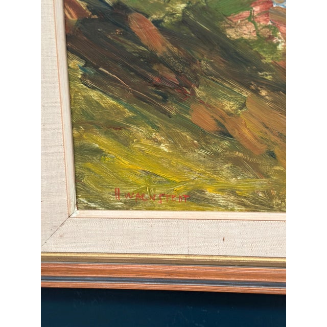 H. Wagnstedt, Landscape, 1950s, Oil Painting on Panel, Framed For Sale - Image 9 of 15