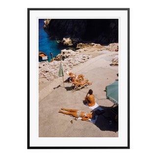 Toni Frissell 'Capri Sun Loungers' Archival Pigment Print Framed in Black For Sale