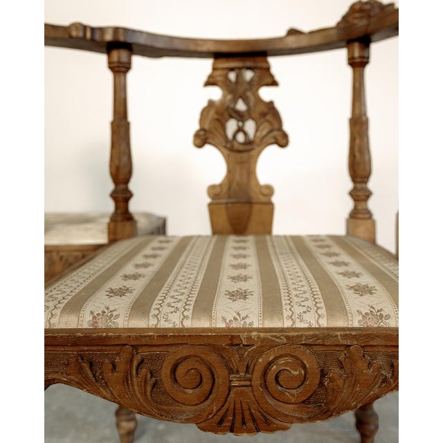 Wood 19th Century Double Corner Chair For Sale - Image 7 of 14