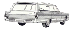 Joseph Yeager 1966 Mercury Commuter Station Wagon Technical Illustration