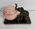 French Art Deco Table Lamp with Elephant Sculpture and Pink Sphere, 1950s For Sale - Image 3 of 9