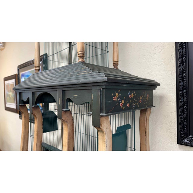 Vintage Hand Painted Bird Cage For Sale - Image 12 of 12