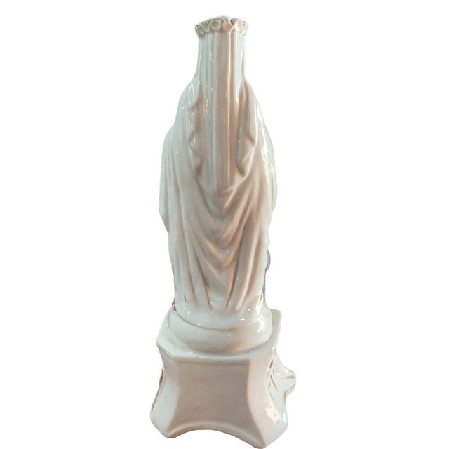 19th Century Antique French Vieux Paris Madonna and Child For Sale - Image 5 of 8