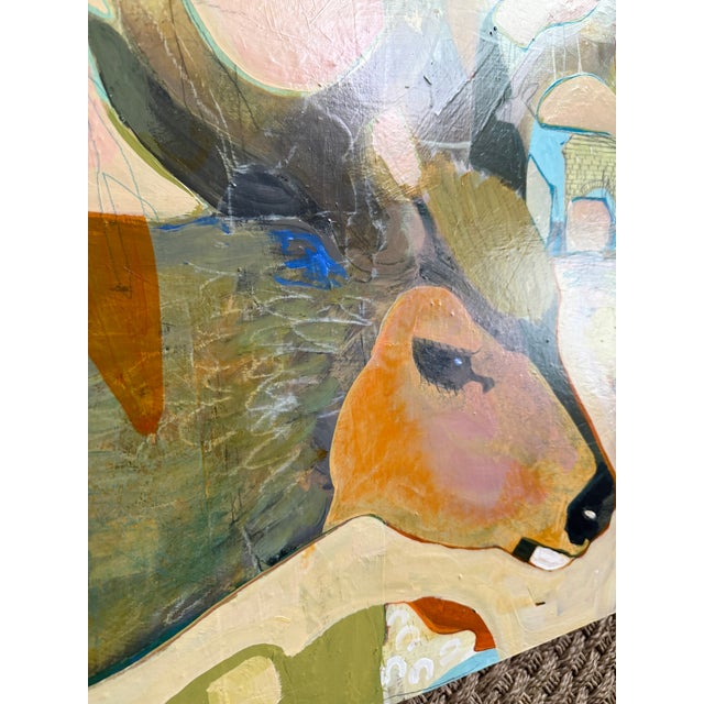 Paint “A Good Neighbor” Black Tailed Deer Yellowstone by LWren Walraven For Sale - Image 7 of 10