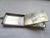 1920s Antique R & G Co Belais Guilloche 14k White Gold Front Sterling Compact For Sale - Image 11 of 12