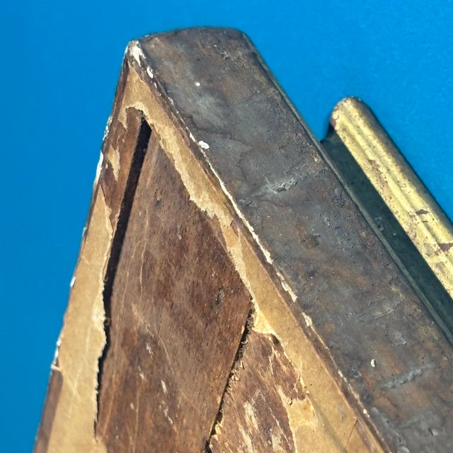 Wood Antique Gold Leaf Frame, 18th Century For Sale - Image 7 of 13