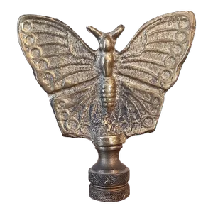 Vintage Brass Butterfly Lamp Finial Art Deco