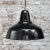 Philips Vintage Dutch Industrial Black Enamel Hanging Lamp from Philips For Sale - Image 4 of 5