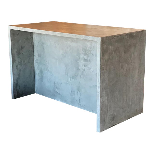Concrete Waterfall Kitchen Island Bar Chairish