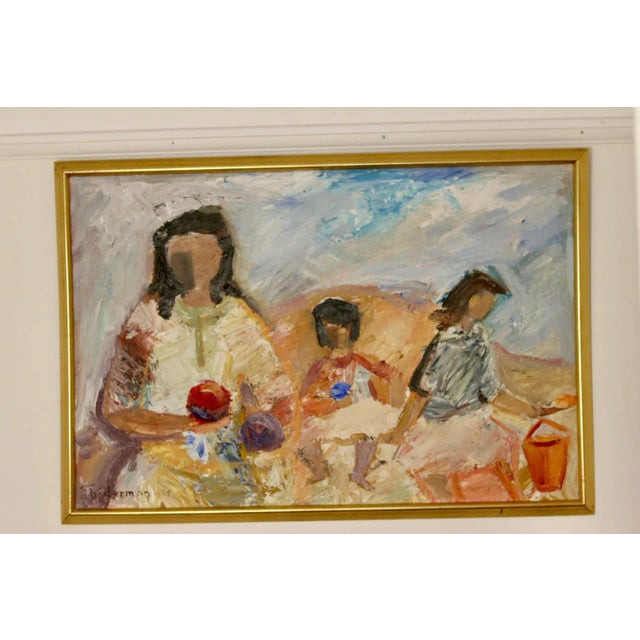 Stig Thiderman, Beach, 1960s, Large Oil on Panel, Framed For Sale - Image 4 of 11