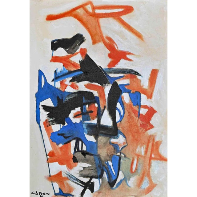 Giorgio Lo Fermo, Abstract Expression, Original Oil on Canvas,, 2021 For Sale