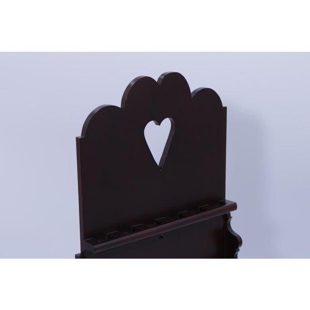 1980s 1980s Virginia Metalcrafters Colonial Williamsburg Mahogany Spoon Display Rack For Sale - Image 5 of 12