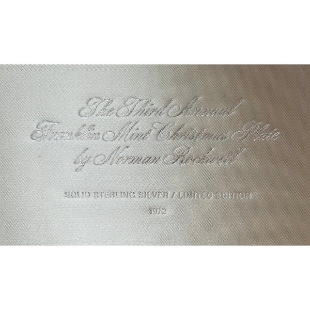 1972 "The Carolers" Plate by Norman Rockwell "Sterling Silver" Franklin Mint For Sale - Image 9 of 11