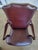 Late 20th Century Burgundy Naugahyde Queen Anne Open Armchair - Late 20th Century For Sale - Image 5 of 11