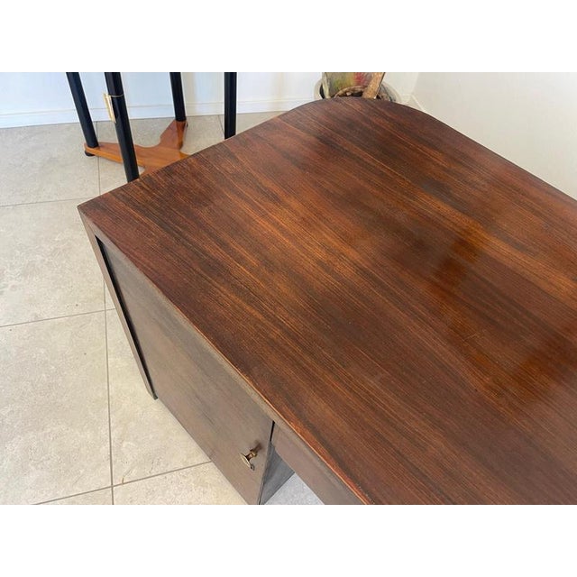 Wood Art Deco Desk Office Desk, 1940s For Sale - Image 7 of 14