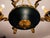 French Napoleon Empire Style Brass Chandelier with Swans and Green Glass Lampshades, 1970s For Sale - Image 18 of 18