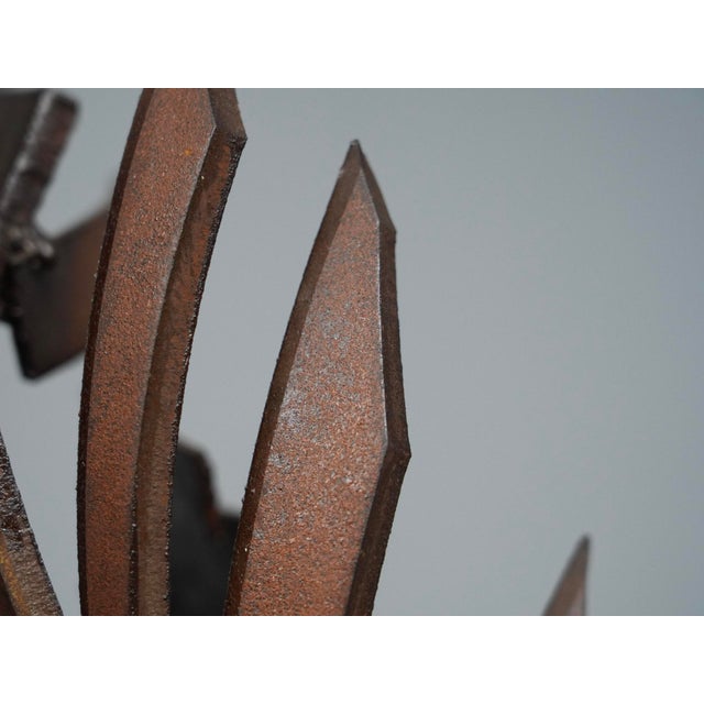 CH, Abstract Constructivist Iron Sculpture, 1960s, Iron For Sale - Image 9 of 11