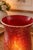 Large Red to Amber Mosaic Glass Hurricane Candle Holder – Oversized Decorative Votive For Sale In Los Angeles - Image 6 of 6
