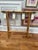 Tan Vintage Folding Luggage Rack / Quilt Stand With Floral Needlepoint Straps For Sale - Image 8 of 8