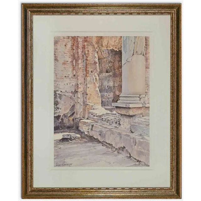 Vladimir Khasiev, Hadrian's Villa, Watercolor, 2015, Framed For Sale - Image 4 of 4
