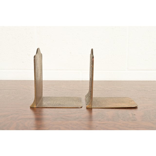 Tiffany Studios New York Zodiac Pattern Bronze Bookends, Circa 1910 For Sale In South Bend - Image 6 of 11