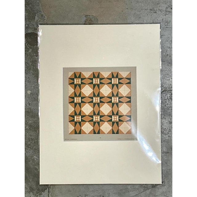 Mid 20th Century Vintage Mosaic Tile Sample Serigraph For Sale - Image 5 of 12