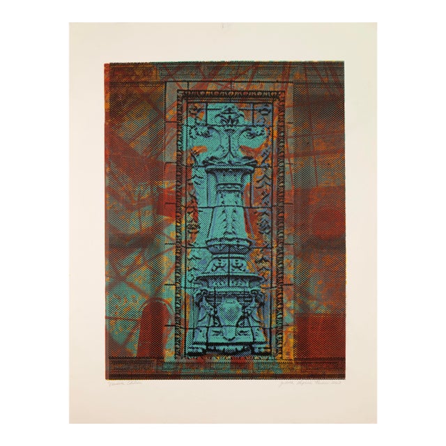 Judith Lipnik Perlow Column Series XI 2003 Signed Serigraph in Colors on Paper For Sale