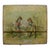 This antique mini Stella hand-crank disk player, dating to approximately 1890, features a charming hand-painted wooden...