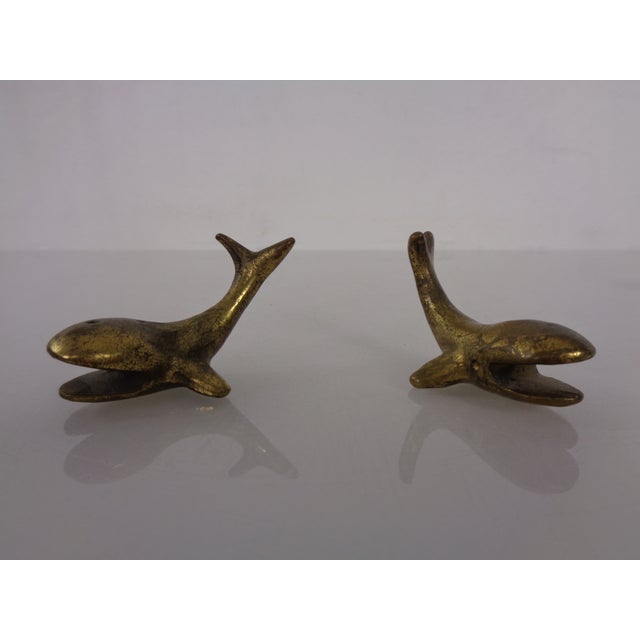 Whale-Shaped Brass Paperweights or Knife Rests in the style of Walter Bosse, Austria, 1950s, Set of 4 For Sale - Image 13 of 18