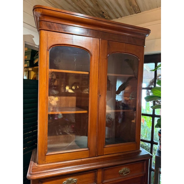 English Antique Mahogany Bookcase, 1800s For Sale - Image 4 of 11