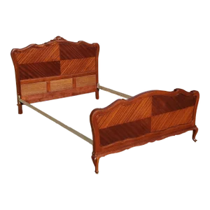 Mid 20th Victorian Style Exotic Wood Full Size Bed