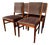 Mid 20th Century Set of 4 Swedish Velour Upholstered Teak Dining Side Chairs For Sale