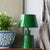 New special order item. Not vintage. The bold Emerald Table Lamp is a statement piece. The Kelly green enamel lamp is...