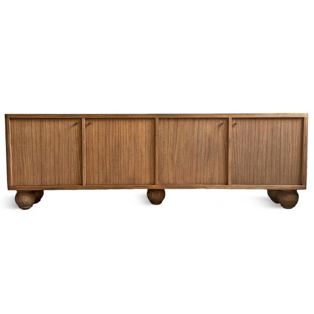 Brown Caprina Modern Ball Leg Sideboard Credenza For Sale - Image 8 of 16