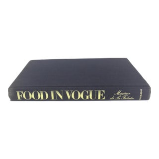 1981 Food in Vogue With Blue Linen Hard Cover Book For Sale