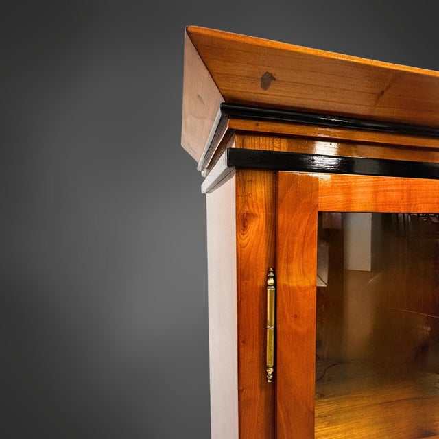 Wood Biedermeier Cherry Wood Display Cabinet, Southern Germany, 1825 For Sale - Image 7 of 14