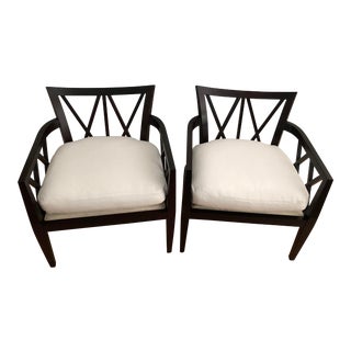 Modern Baker Barbara Barry Double-X Back Chairs- a Pair For Sale