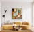 A striking original contemporary abstract painting that combines structured geometric blocks with fluid, expressive...