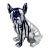 Interior Illusions Plus Sitting Blue Dripping French Bulldog For Sale